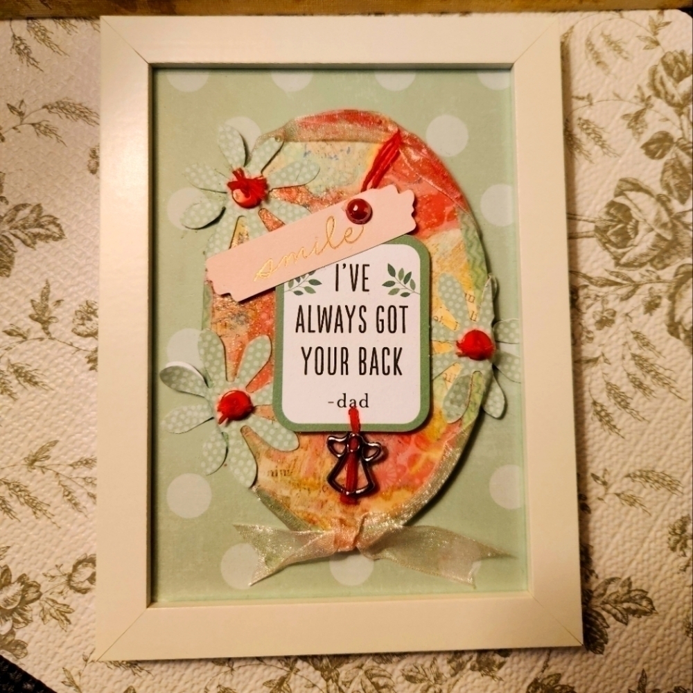 Handcrafted 3D Design Frame (an encouraging gift from Dad) Hang/Stand - Picture 4 of 7